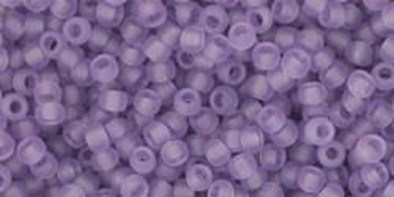 Toho 11/0 Round Japanese Seed Bead, TR11-19F, Transparent Frost Sugar Plum
